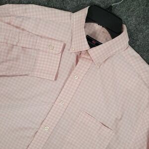 Vineyards‎ Vines Classic Fit Murray Shirt Mens Medium Pink Check Performance